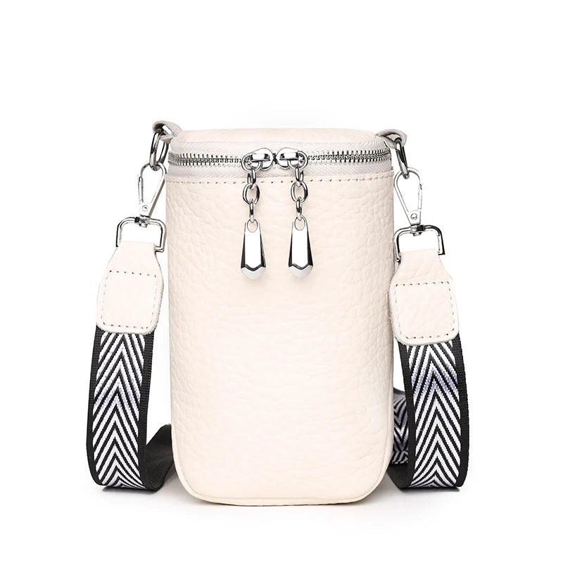 Soft Cow Leather Girl Phone Messenger Bag Crossbody Shoulder Bag