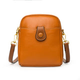 Soft Cow Leather Purses Women Phone Bag Button Crossbody Bags for Lady