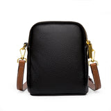 Soft Cow Leather Purses Women Phone Bag Button Crossbody Bags for Lady