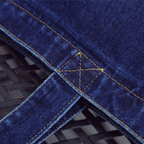 Soft Denim Ripped Zipper Shoulder Bag Female Student Lightweight Tote Bag