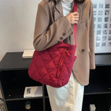 Quilted Small Messenger Shoulder Bag Padded Women Winter Purse