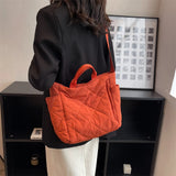 Quilted Small Messenger Shoulder Bag Padded Women Winter Purse