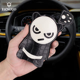 Soft Leather Key Bag Housekeeper Key Case Wallet For Men