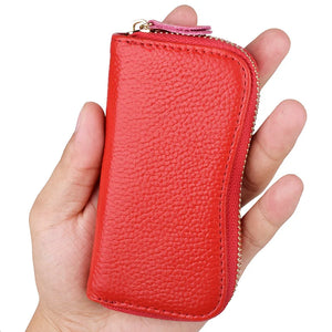 Soft Leather Key Case Bag Cover Multifunction Keychain Housekeeper Purse