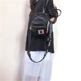 Soft Leather Backpack Female Ins Street With Multi-layer