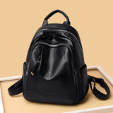 Large Capacity Soft Leather School Bag Backpack for Women