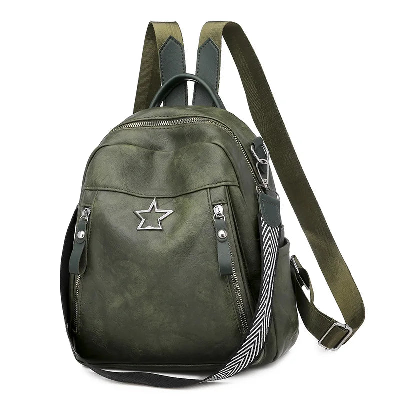 Soft Leather Backpack Women Multifunctional Ladies Bag Backpack