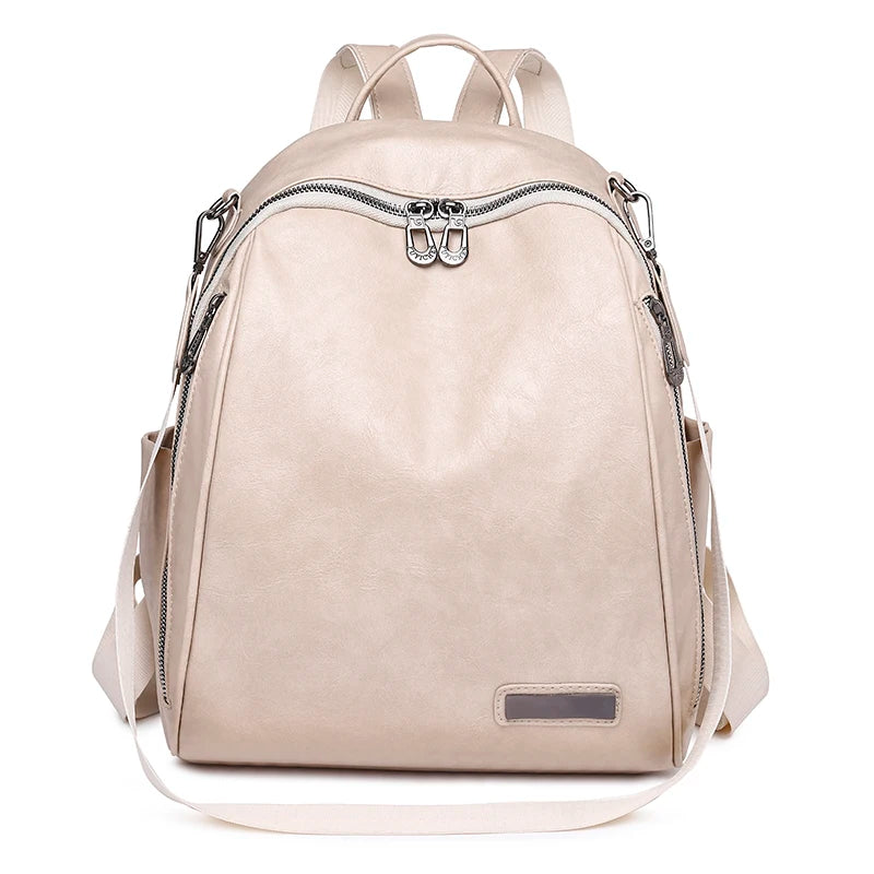 Soft Leather Female Bag Cowhide High Travel Girls Backpack Women Rucksack