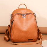 Soft Leather Female Bag Cowhide High Travel Girls Backpack Women 