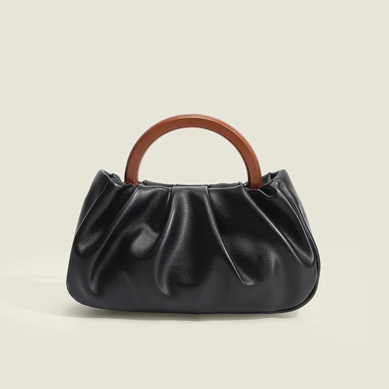 Soft Leather Handbag Autumn Winter Shoulder Bag Mini Drape Bags Ladies Purse