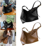 Soft Leather Hobo Purse with Pocket Bucket Bag Women Shoulder Bag Hand Bag