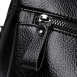 Soft Leather Ladies Messenger Bag Female Boston Zippers Handbag Purse