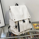Soft Leather Men's Backpacks High Women Man Backpack Girl Back Pack Laptop Bag L