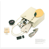 Soft Leather Satchels Lemon Shape Purses and Handbags