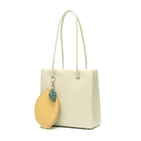 Soft Leather Satchels Lemon Shape Purses and Handbags