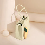 Soft Leather Satchels Lemon Shape Purses and Handbags