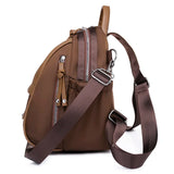 Soft Leather School Backpack Anti-theft Travel Backpack