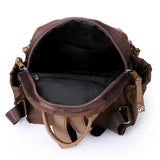 Soft Leather School Backpack Anti-theft Travel Backpack