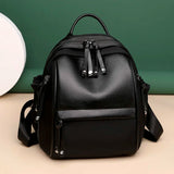 Soft Leather School Backpack Anti-theft Travel Backpack