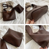 Soft Leather Shoulder Bag Women's Tote Bags Causal Female Shopper