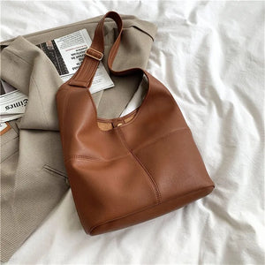Soft Leather Shoulder Bag Women's Tote Bags Causal Female Shopper