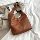Soft Leather Shoulder Bag Women's Tote Bags Causal Female Shopper
