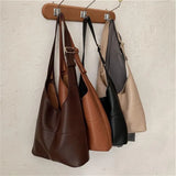 Soft Leather Shoulder Bag Women's Tote Bags Causal Female Shopper