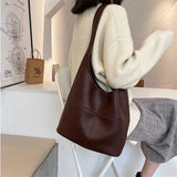 Soft Leather Shoulder Bag Women's Tote Bags Causal Female Shopper