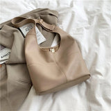 Soft Leather Shoulder Bag Women's Tote Bags Causal Female Shopper
