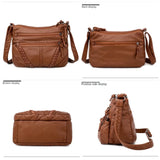 Soft Leather Shoulder Bags Large Capacity Messenger Bag Female Handbag