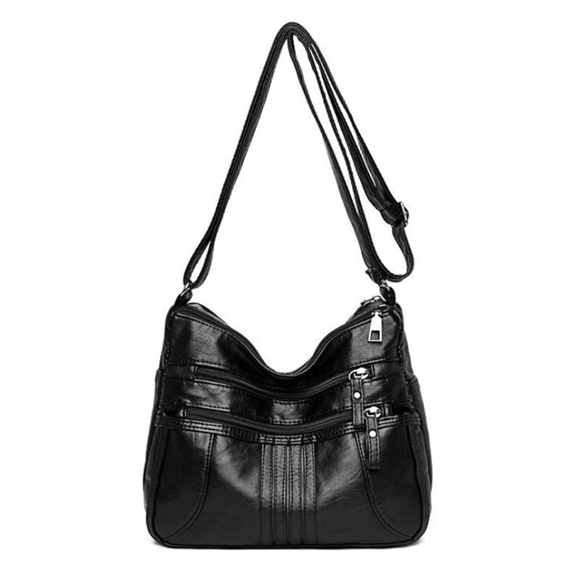 Soft Leather Casual Shoulder Bag For Women