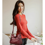 Soft Leather Casual Shoulder Bag For Women
