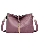 Soft Leather Tassels Totes Bags Women Large Capacity Handbags Pu Female Cr