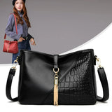Soft Leather Tassels Totes Bags Women Large Capacity Handbags Pu Female Cr