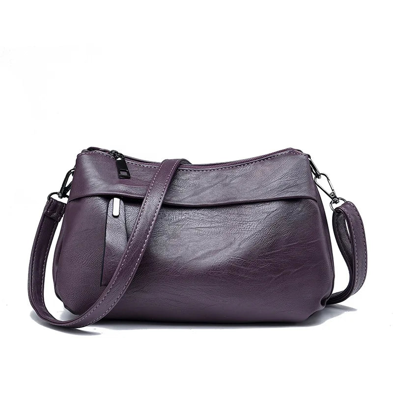 Soft Leather Texture Bag Women Elderly Ladies Messenger