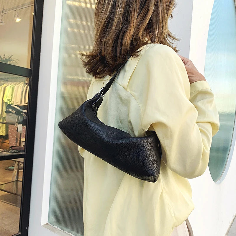 Soft Leather Vintage Small Shoulder Bags For Women Retro Purses And Handbag