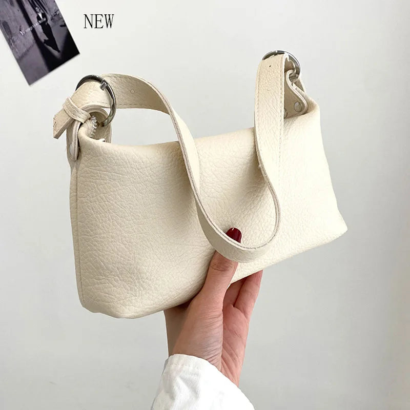 Soft Leather Vintage Small Shoulder Bags For Women Retro Purses And Handbag