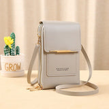 Women's Soft Leather Wallets Touch Screen Cell Phone Purse
