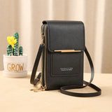Women's Soft Leather Wallets Touch Screen Cell Phone Purse