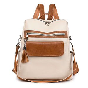 Tassel Women Backpack Large Capacity Travel Bag Casual Shoulder Bag