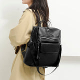 Tassel Women Backpack Large Capacity Travel Bag Casual Shoulder Bag