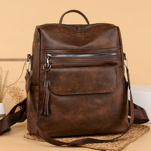 Tassel Women Backpack Large Capacity Travel Bag Casual Shoulder Bag