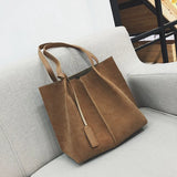 Soft Leather Women Bag 2PCS Handbags Set Shoulder Bags