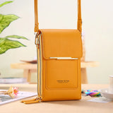 Soft Leather Women's Bag Wallets Touch Screen Cell Phone Purse