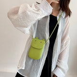 Sweet Shoulder Bag Solid Color Small Square Bag