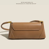 Soft PU Ladies Leather Bag Women Handbag Underarm Bag Retro Solid Handbags