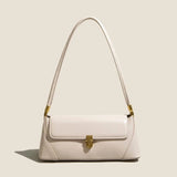 Soft PU Ladies Leather Bag Women Handbag Underarm Bag Retro Solid Handbags