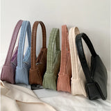 Crocodile Pattern Women Underarm Bag Vintage Casual Small Shoulder Tote