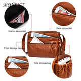 Vintage Crossbody Bag with Multiple Pockets and Top Handle