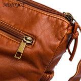 Vintage Crossbody Bag with Multiple Pockets and Top Handle